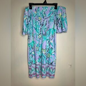 Lilly Pulitzer Tropical Print Dress - Purple and Green